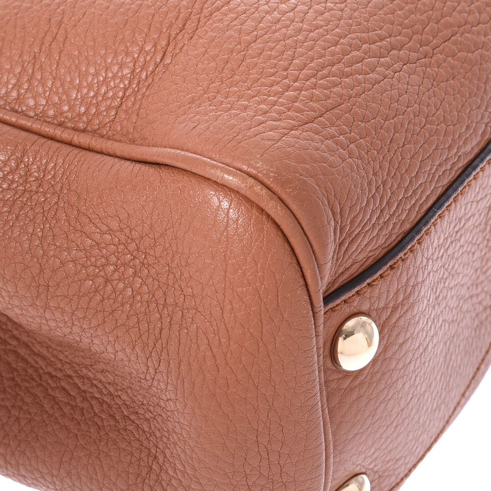 GUCCI Bamboo Shopper Bag Brown Calfskin Handbag - Picture 6 of 11